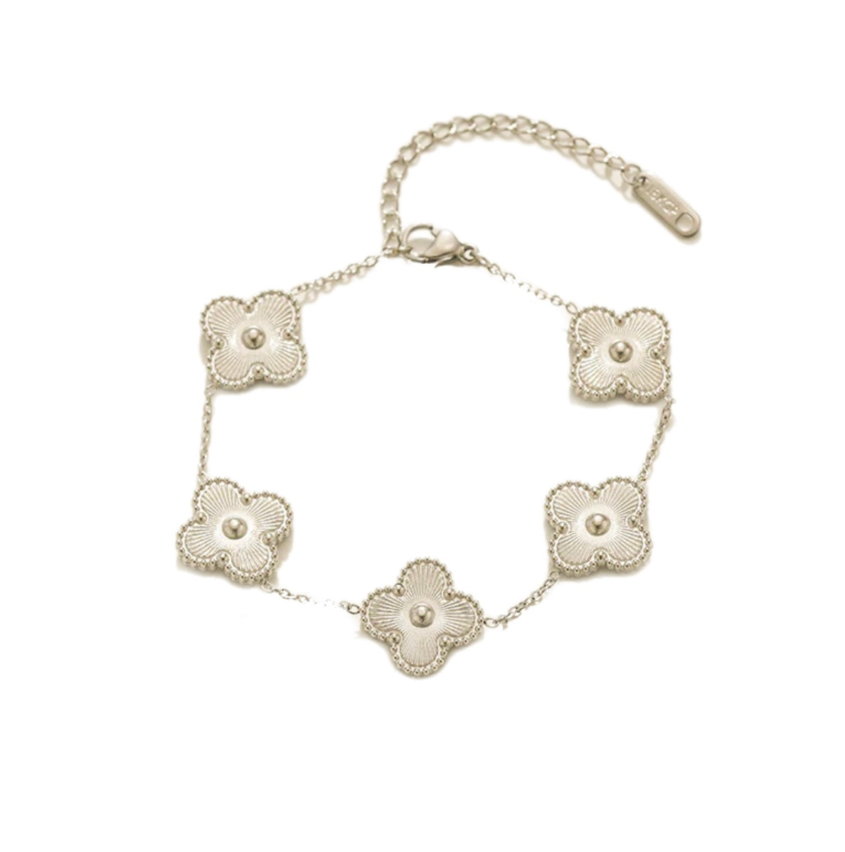 Silver Arpels Clover Bracelet