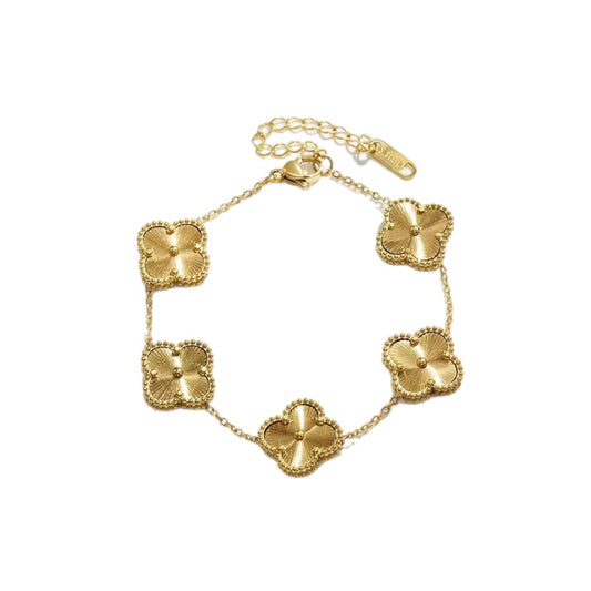 Gold Arpels Clover Bracelet