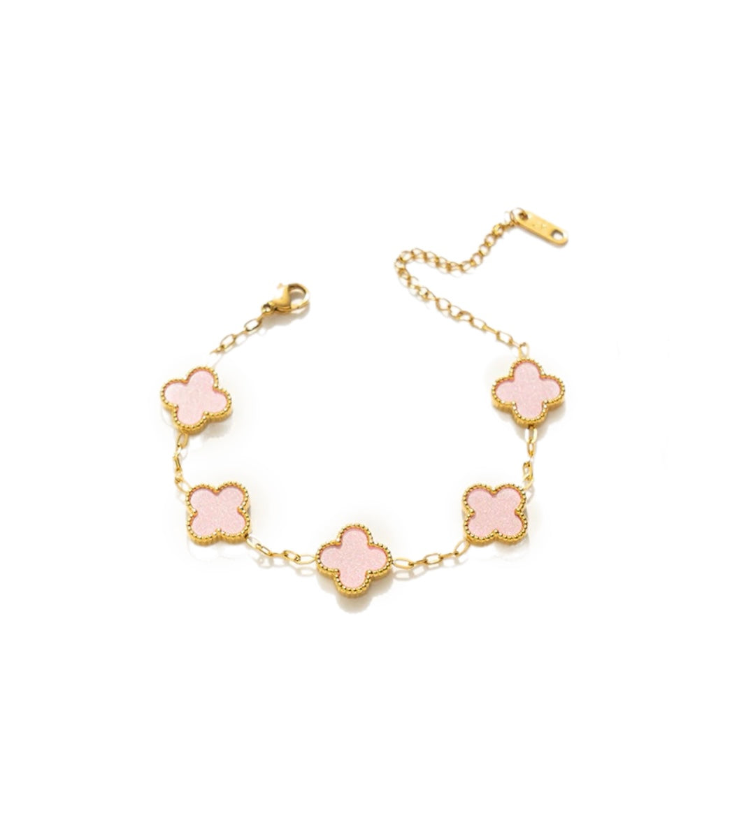 Pink Arpels Clover Bracelet