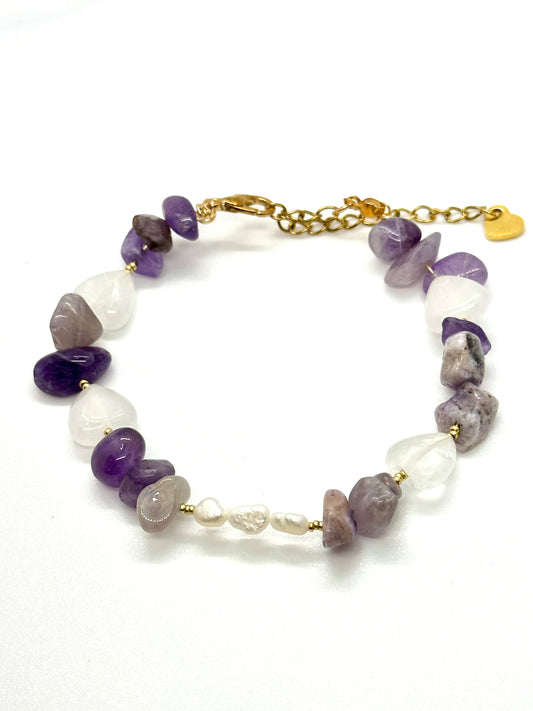 Amethyst “Pearlescent Hearts”