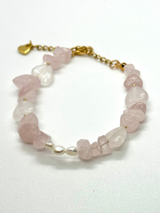 Rose Quartz “Pearlescent Hearts”