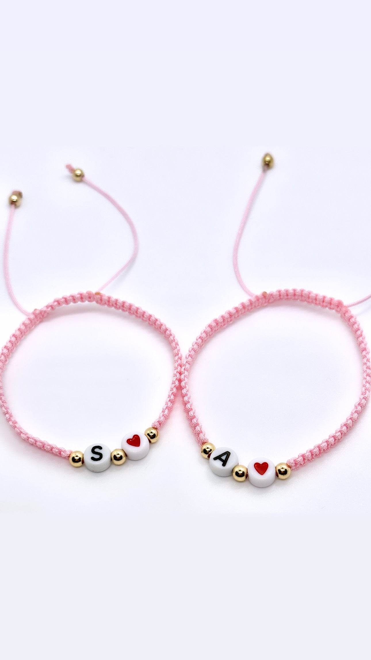 Matching Hearts Bracelets (customizable)