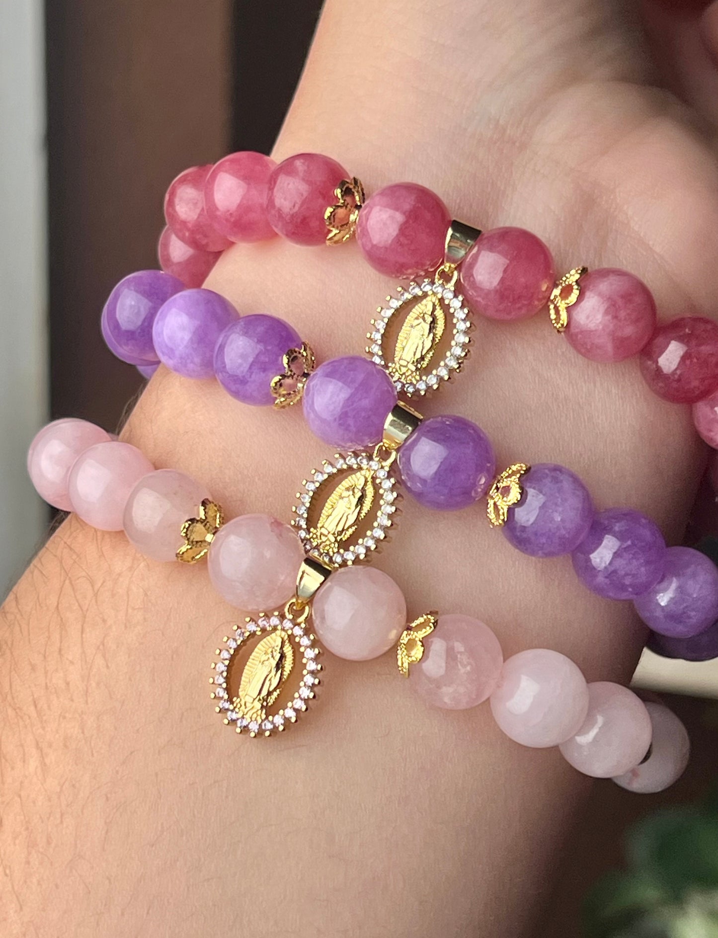 “La Lupita” Gemstone bracelets
